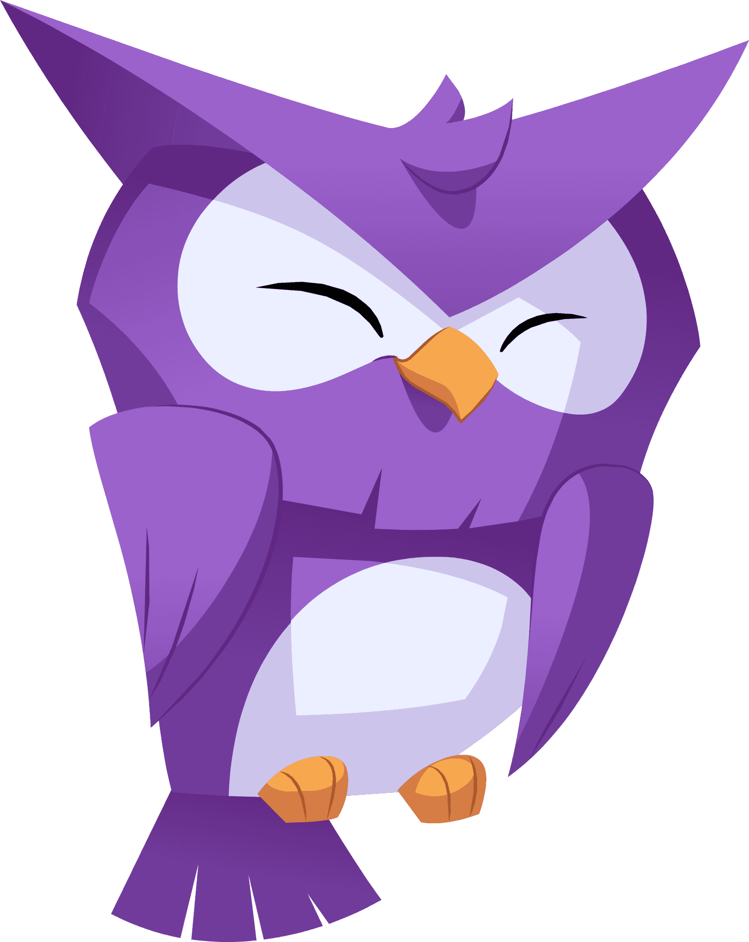 Purple Cartoon Owl PNG Image