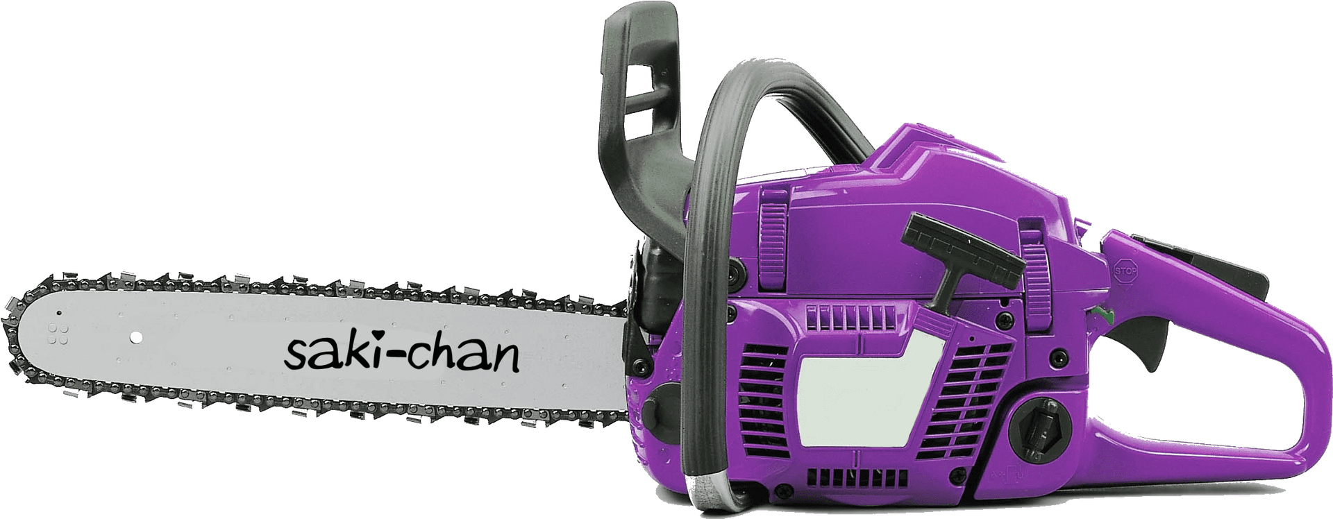 Purple Chainsaw Tool PNG Image