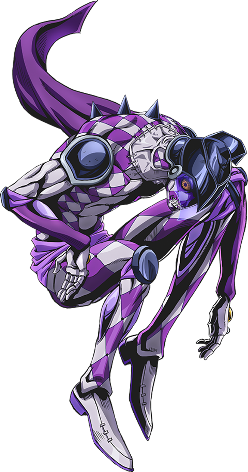 Purple Checkered Anime Character PNG Image