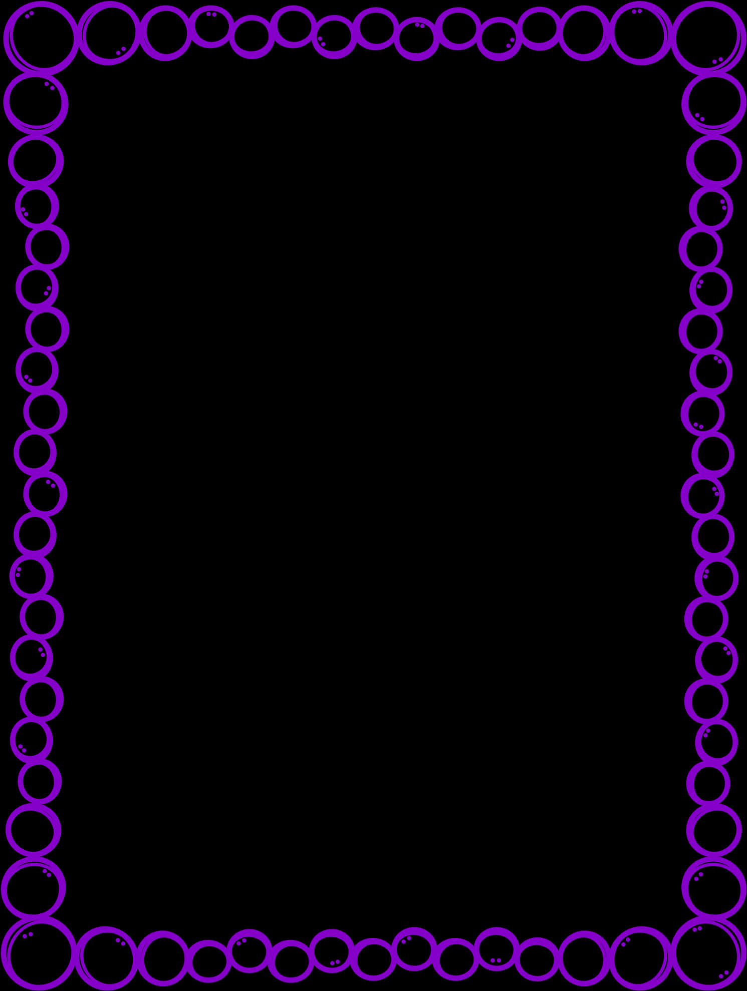 Purple Circle Page Border PNG Image