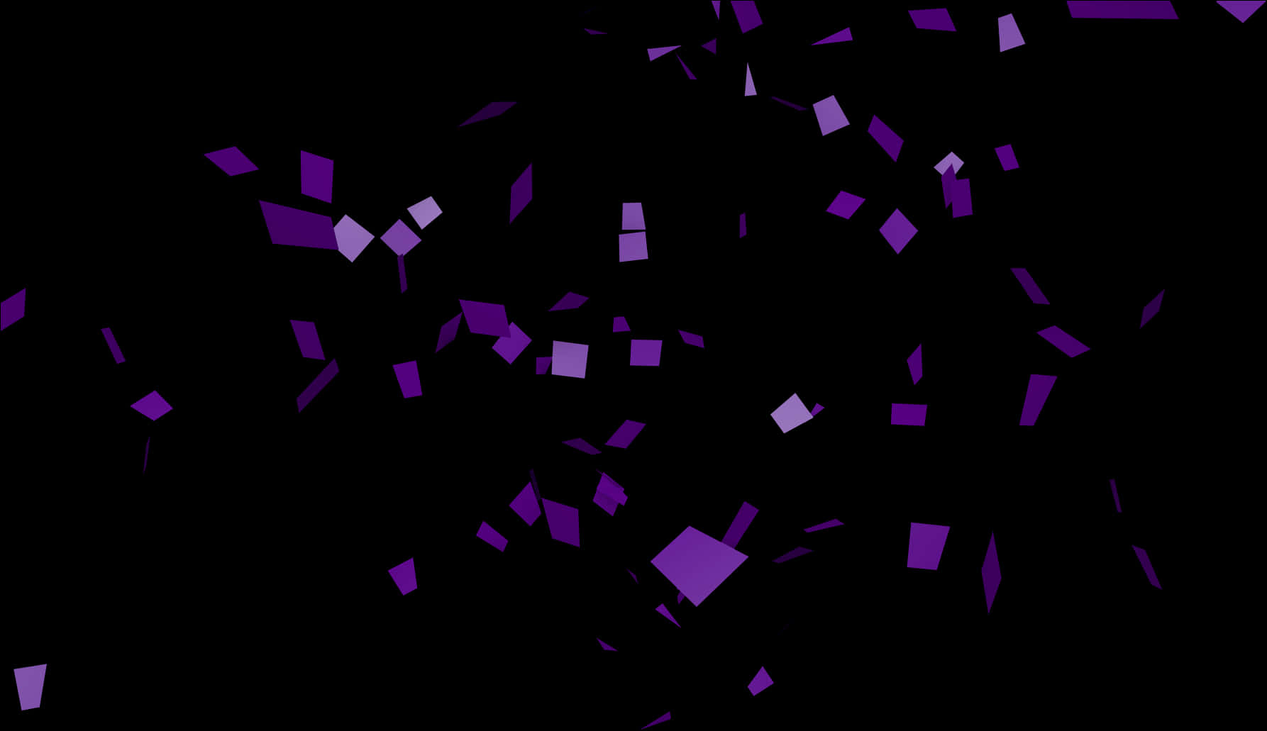 Purple Confettion Black Background PNG Image