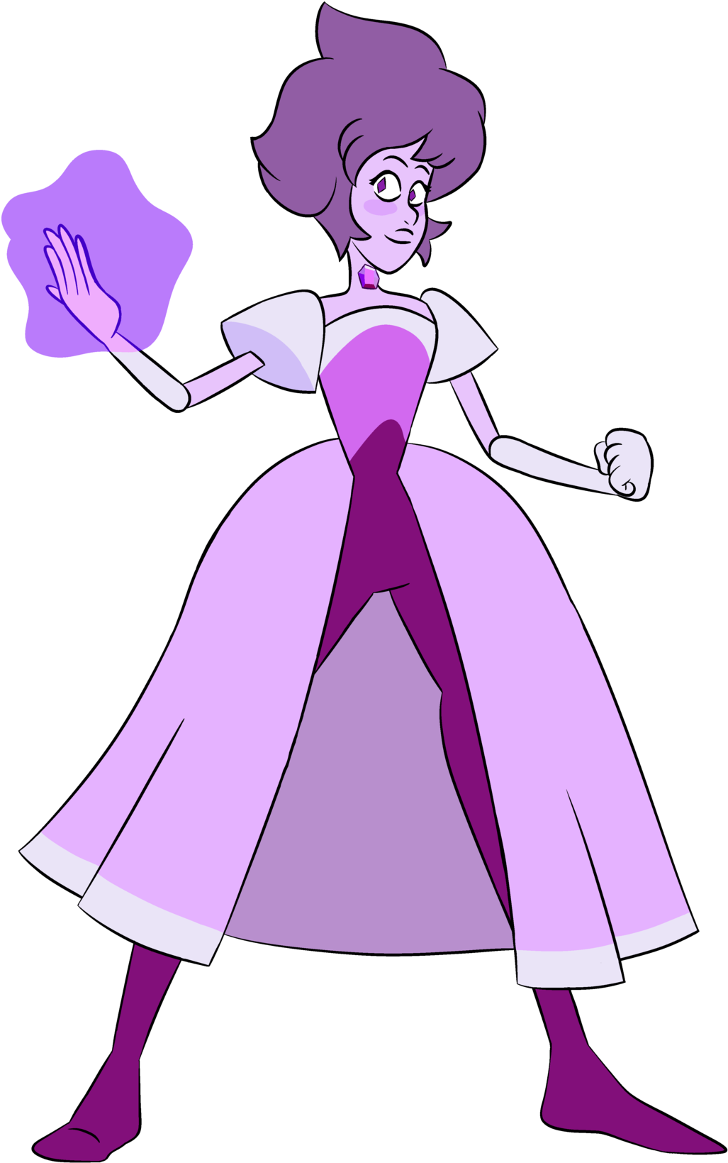 Purple Crystal Gem Cartoon Character PNG Image