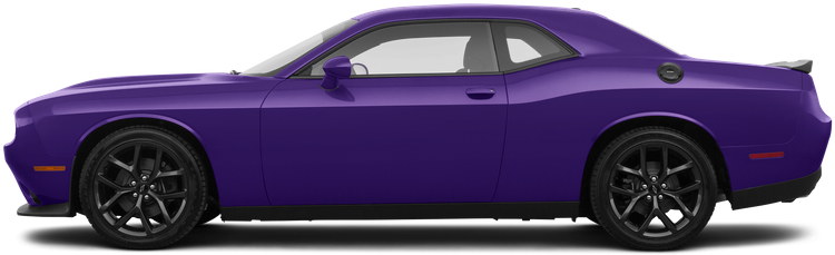 Purple Dodge Challenger Side View PNG Image