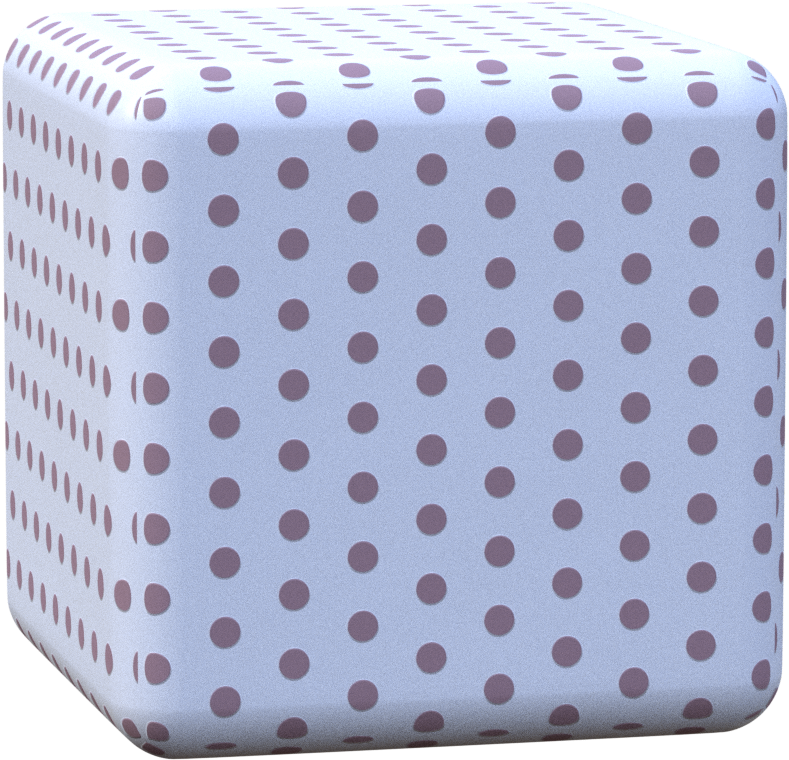 Purple Dotted Cube Pattern PNG Image