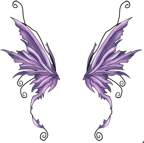 Purple Fairy Wings Graphic PNG Image