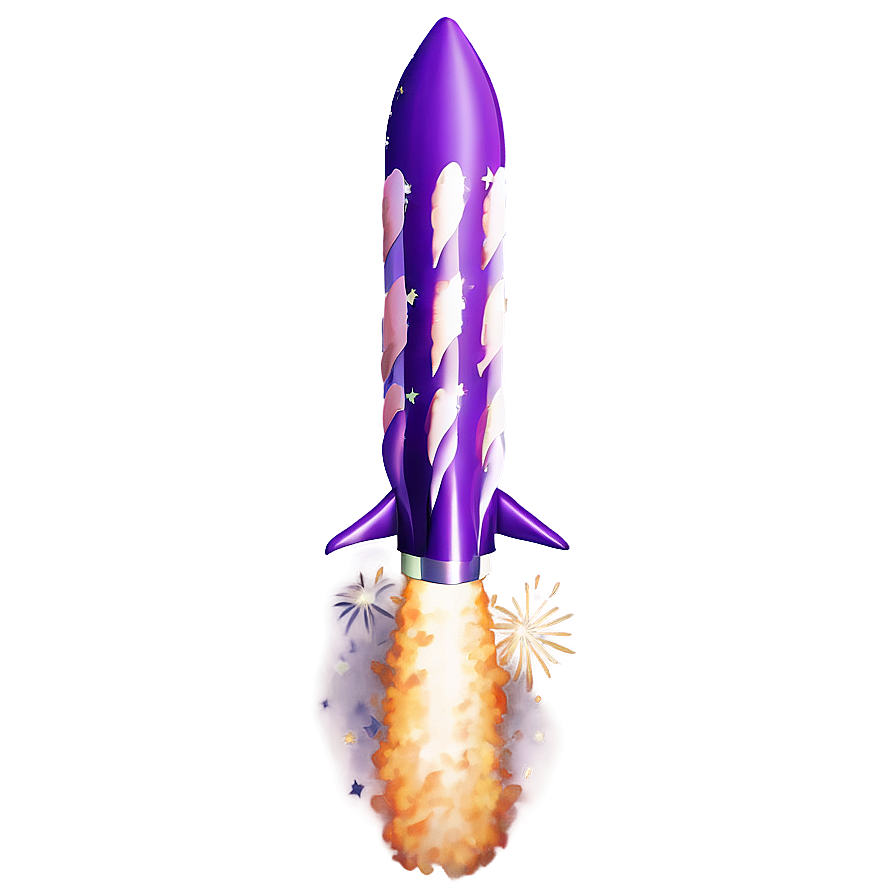 Purple Firework Rocket Png Wcb PNG Image