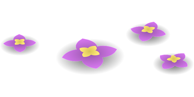 Purple Floral Graphic Design PNG Image