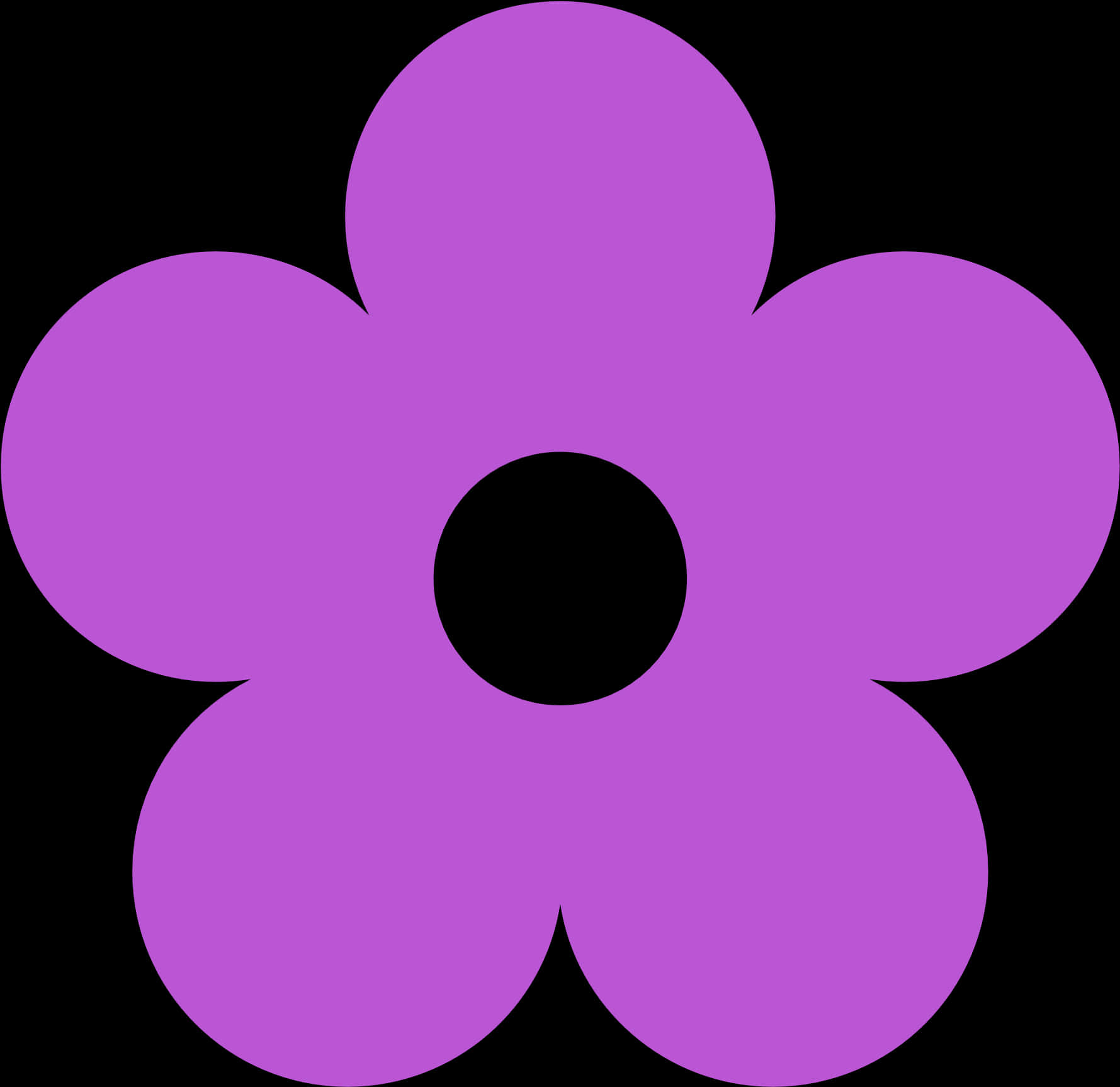 Purple Flower Graphic PNG Image