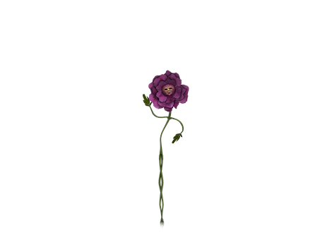 Purple Floweron Black Background PNG Image