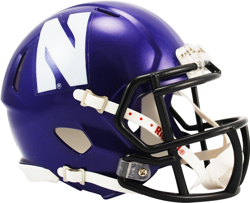 Purple Football Helmet Side View PNG Image