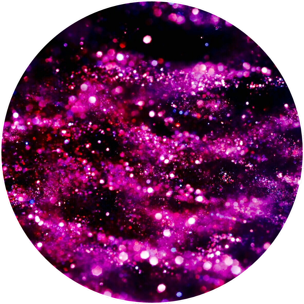 Purple Galaxy Glitter Circle PNG Image