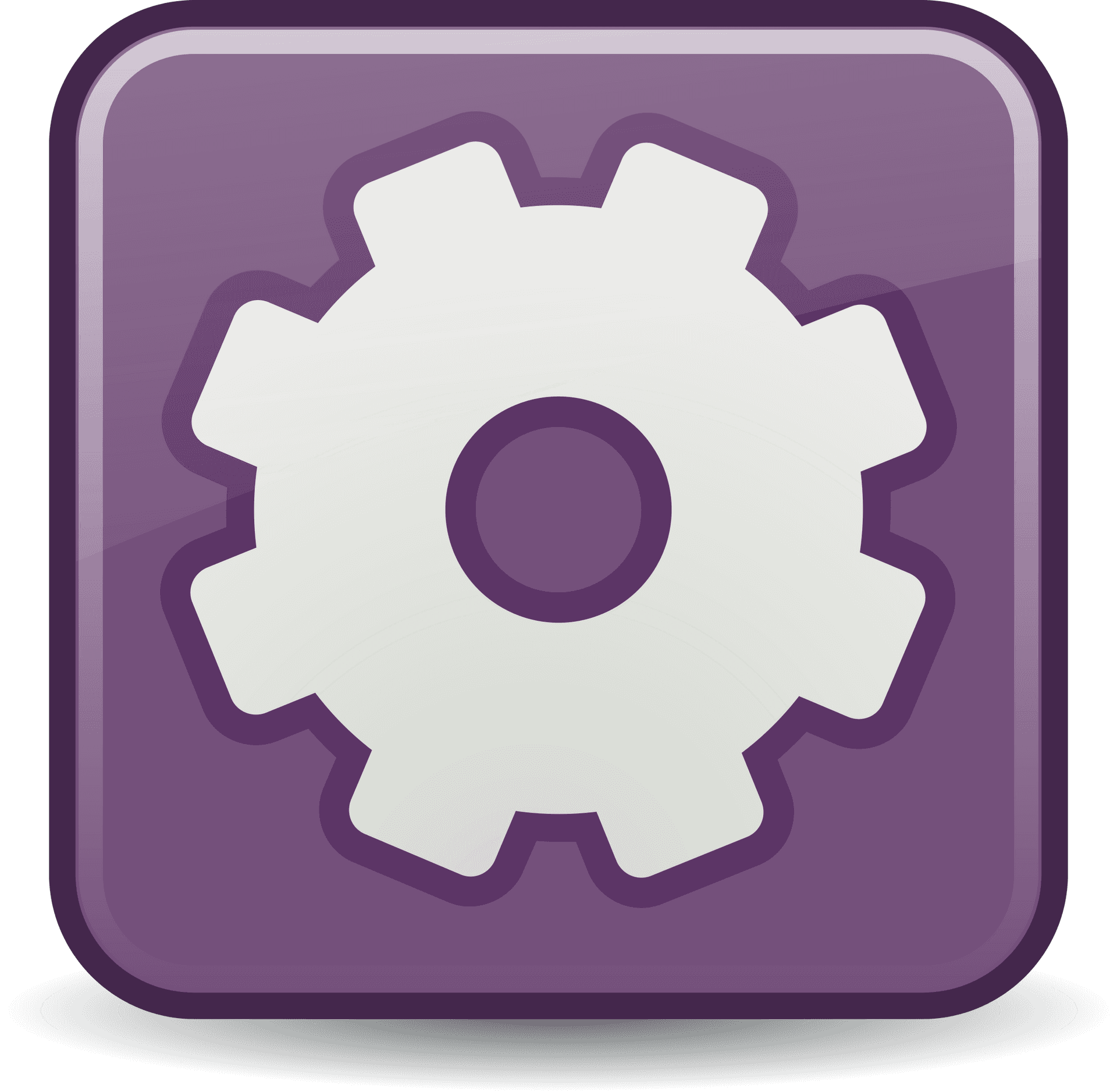 Purple Gear Icon PNG Image