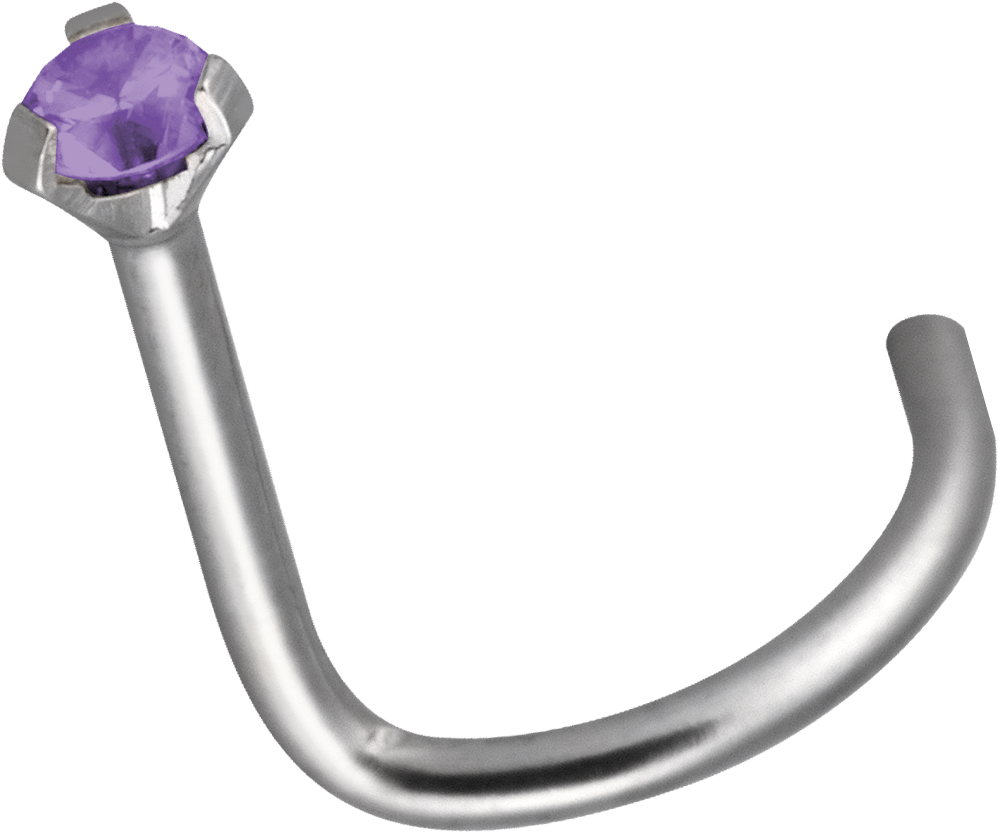 Purple Gem Nose Stud PNG Image