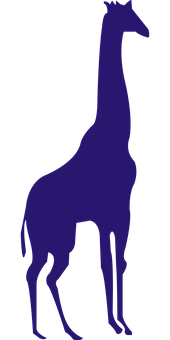 Purple Giraffe Silhouette PNG Image