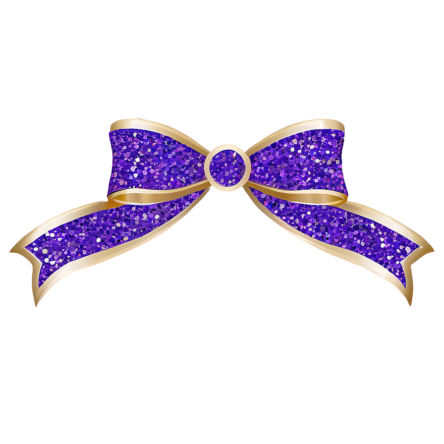 Purple Glitter Gift Bow Png 37 PNG Image