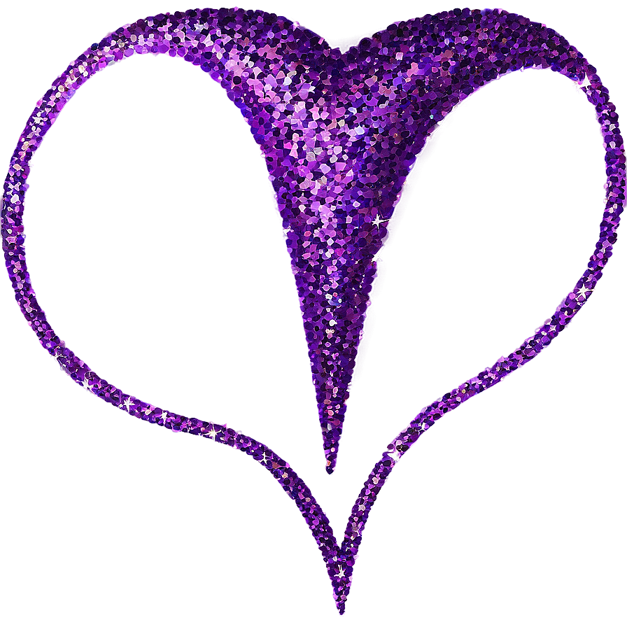 Purple Glitter Heart Png 99 PNG Image