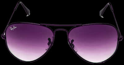 Purple Gradient Aviator Sunglasses PNG Image