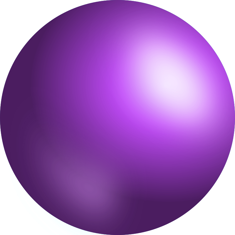 Purple Gradient Sphere3 D Render PNG Image