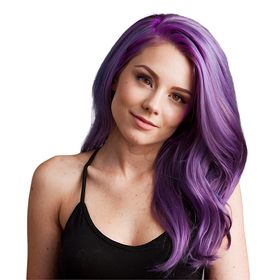 Purple Hair B PNG Image