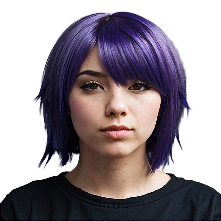 Purple Hair Emo Teen Character Png 92 PNG Image