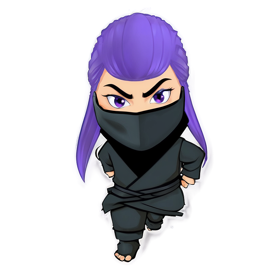 Purple Hair Ninja Assassin Png Api PNG Image