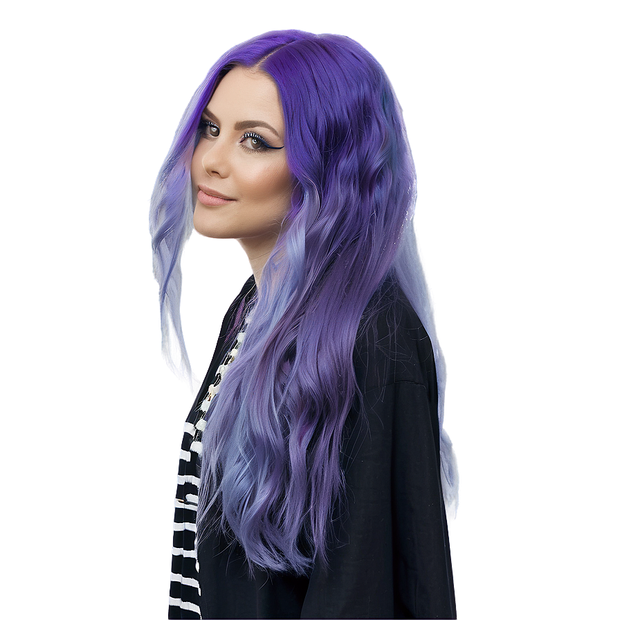 Purple Hair Space Galactic Queen Png 06272024 PNG Image