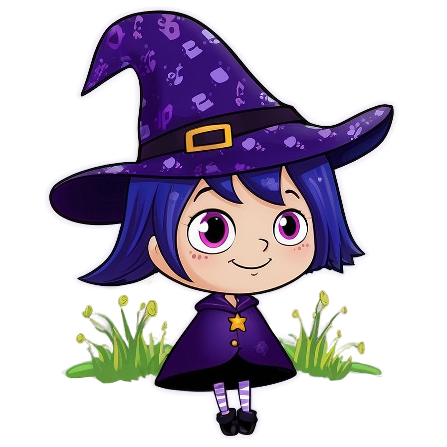 Purple Hair Witch Character Design Png Hqs74 PNG Image