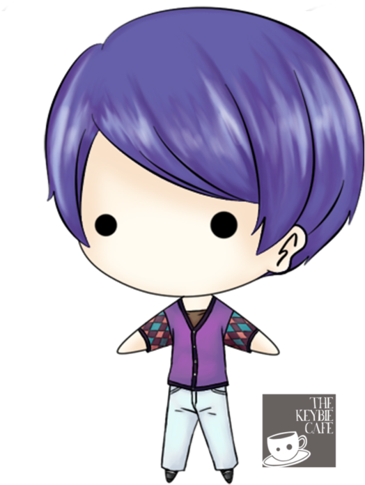 Purple Haired Anime Character Illustration PNG Image