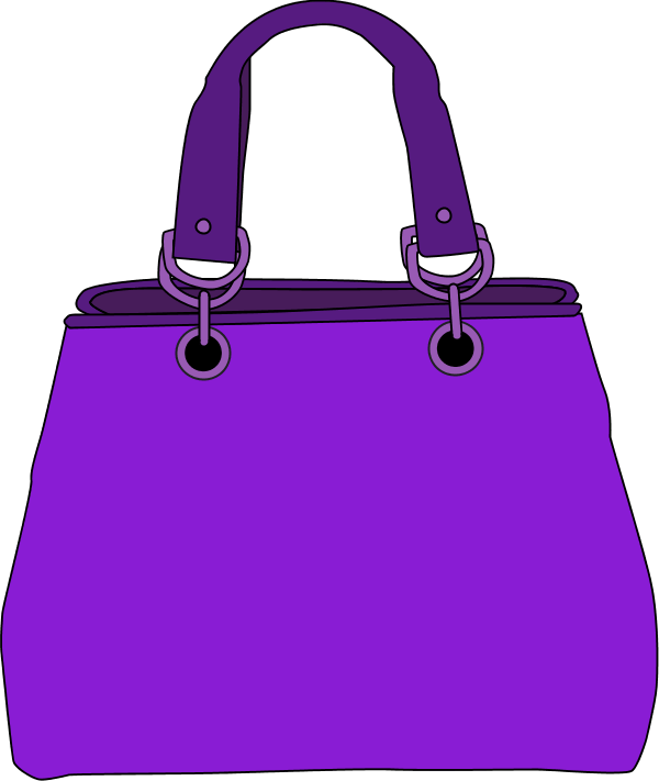 Purple Handbag Illustration PNG Image