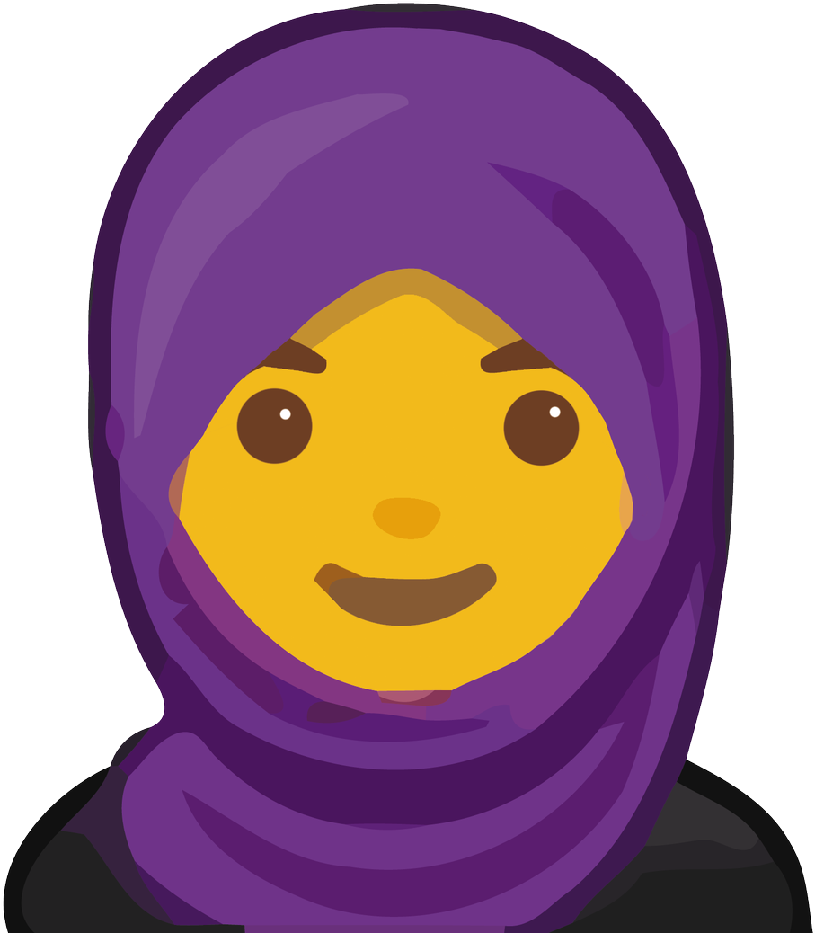 Purple Hijab Emoji PNG Image