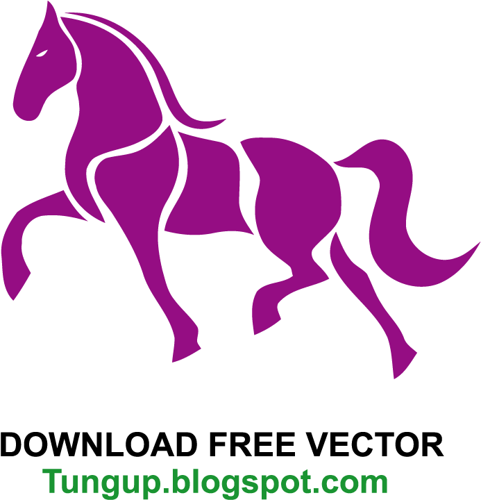 Purple Horse Vector Logo PNG Image