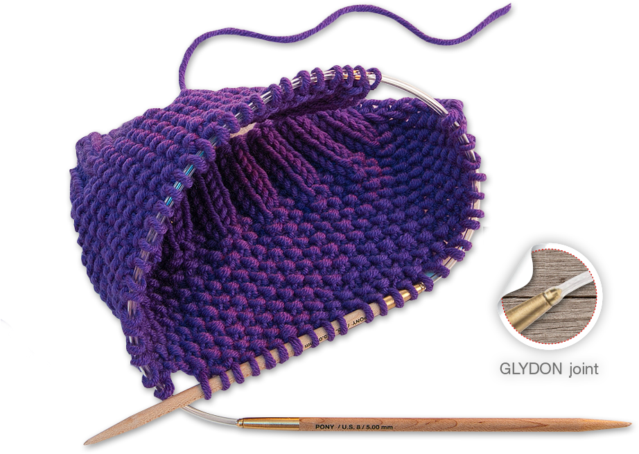 Purple Knitting Project In Progress PNG Image