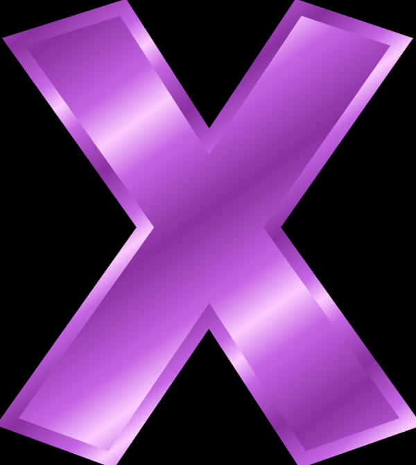 Purple Letter X Illustration PNG Image