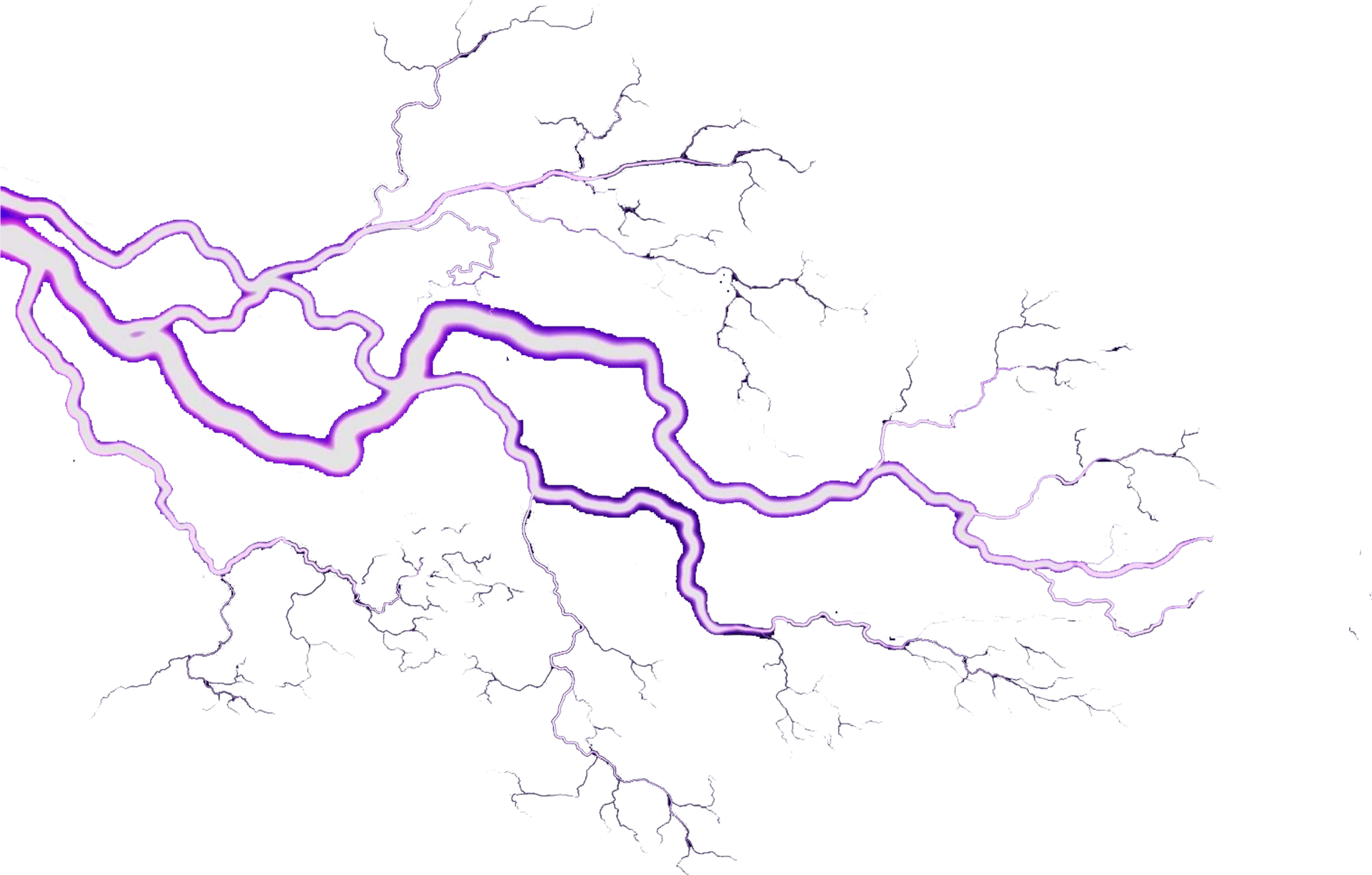 Purple Lightning Abstract Art PNG Image