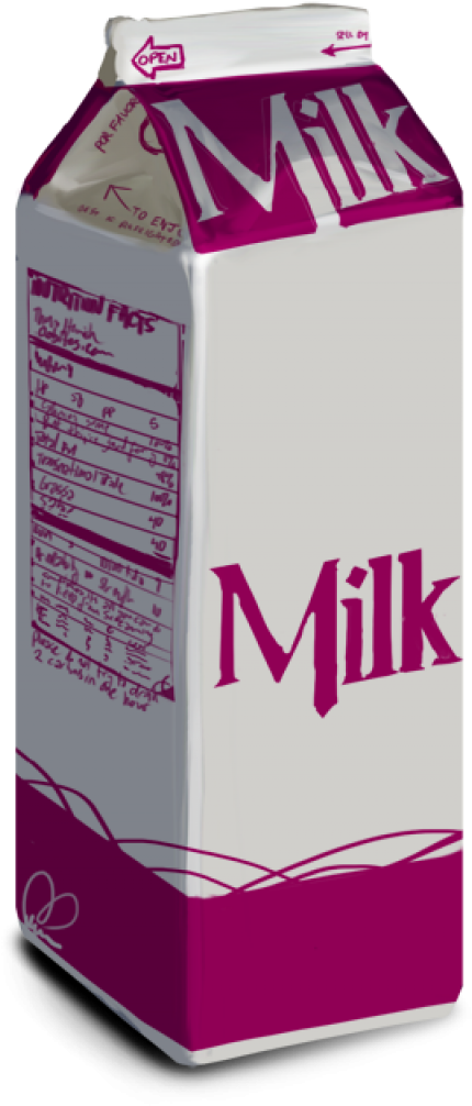 Purple Milk Carton Design PNG Image