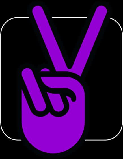 Purple Peace Sign Graphic PNG Image