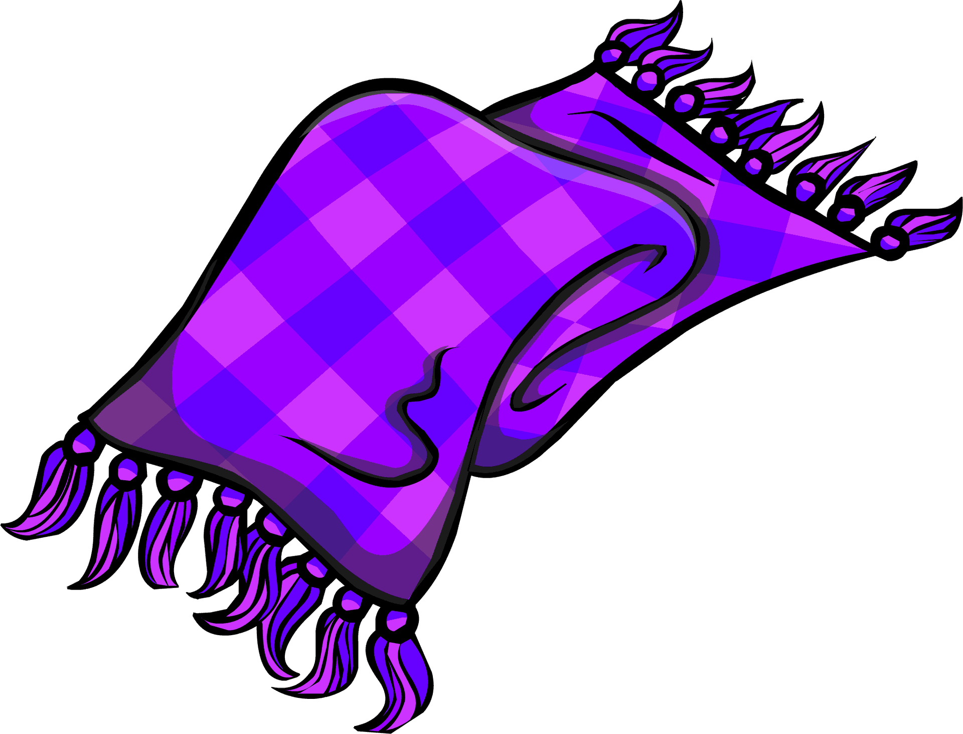 Purple Plaid Scarf Illustration PNG Image