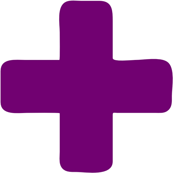 Purple Plus Sign Graphic PNG Image