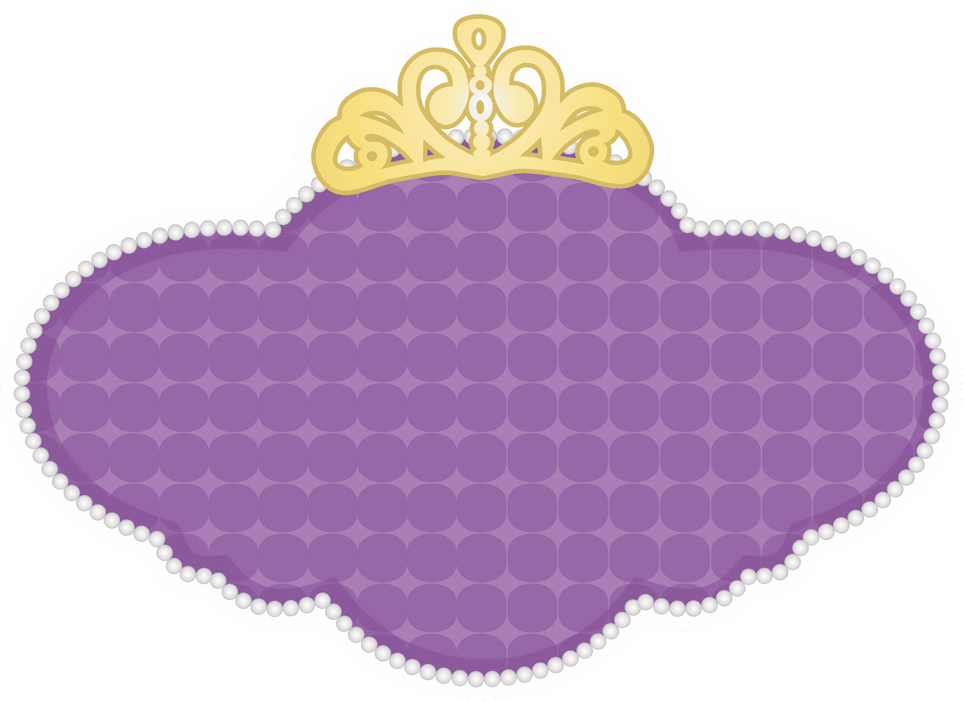 Purple Princess Frame Graphic PNG Image