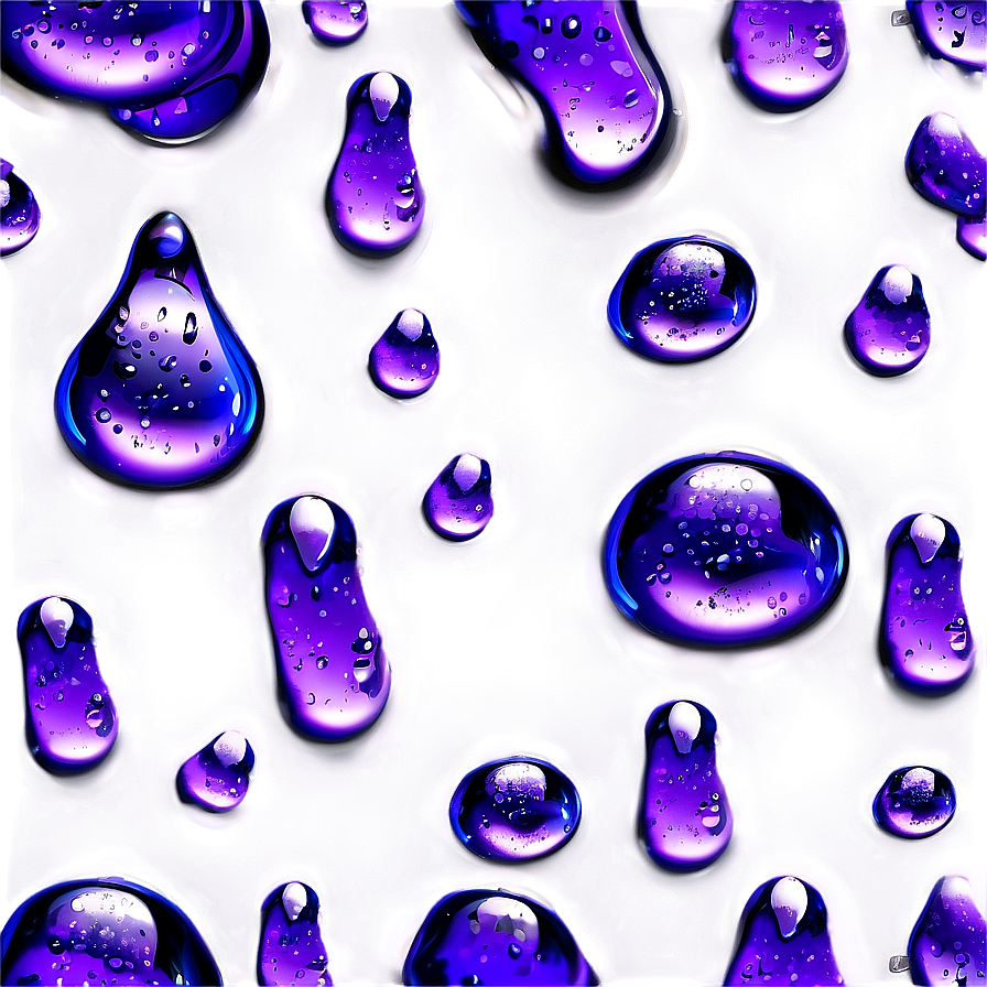 Purple Rain Droplets Effect Png 06252024 PNG Image