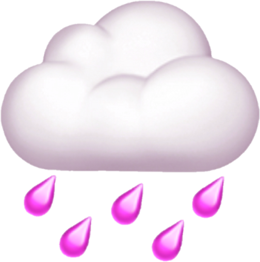 Purple Rain Emoji Graphic PNG Image