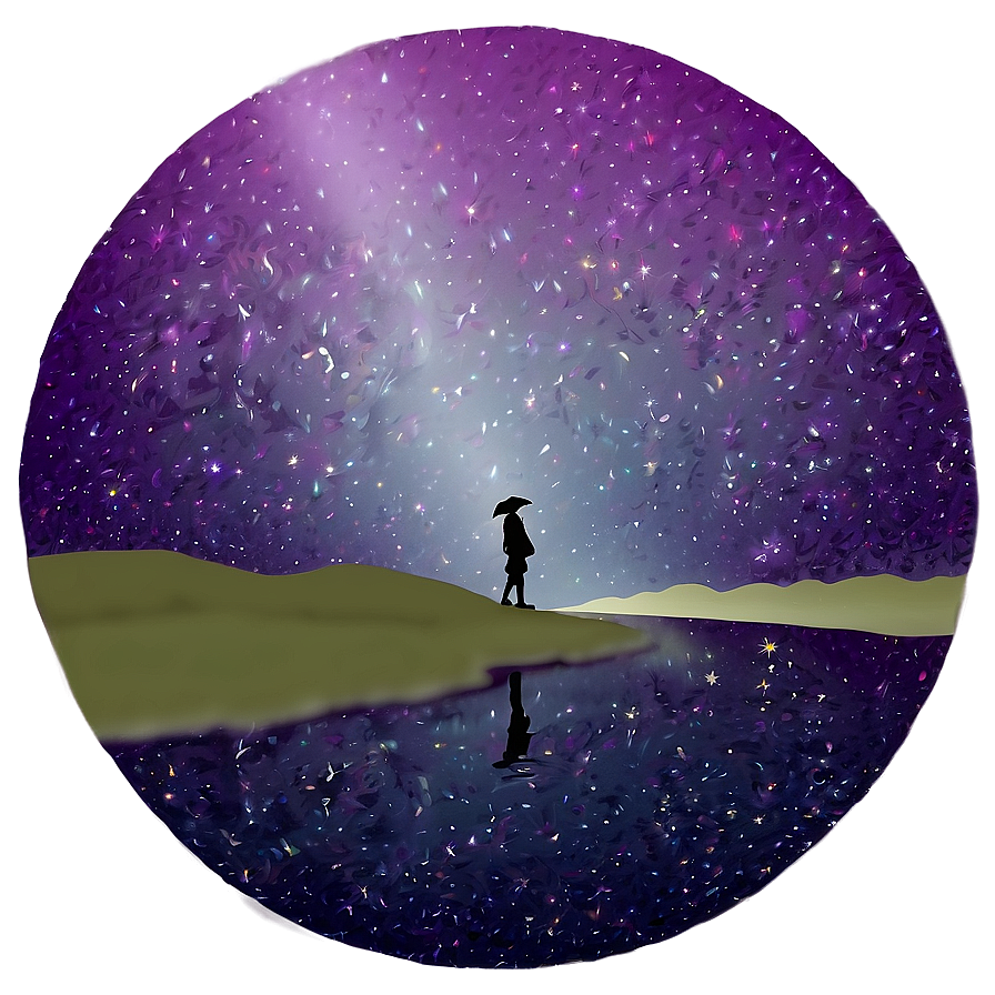 Purple Rain Night Sky Png 06252024 PNG Image