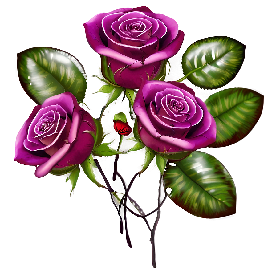 Purple Roses Romance Png 05042024 PNG Image