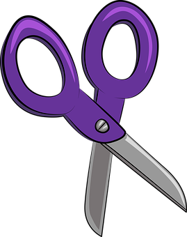 Purple Scissors Clipart PNG Image