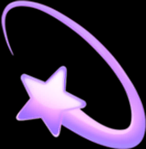 Purple Shooting Star Emoji PNG Image