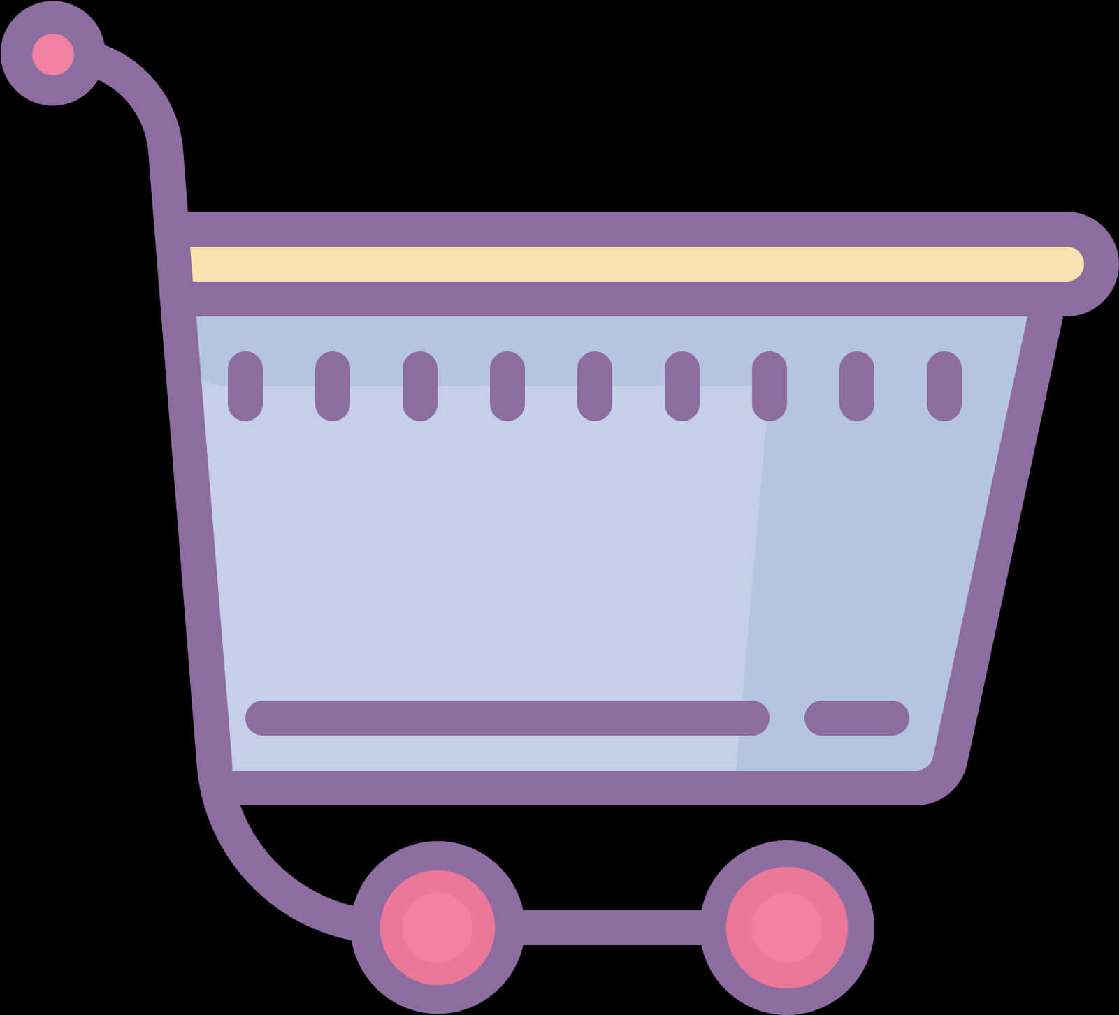 Purple Shopping Cart Icon PNG Image