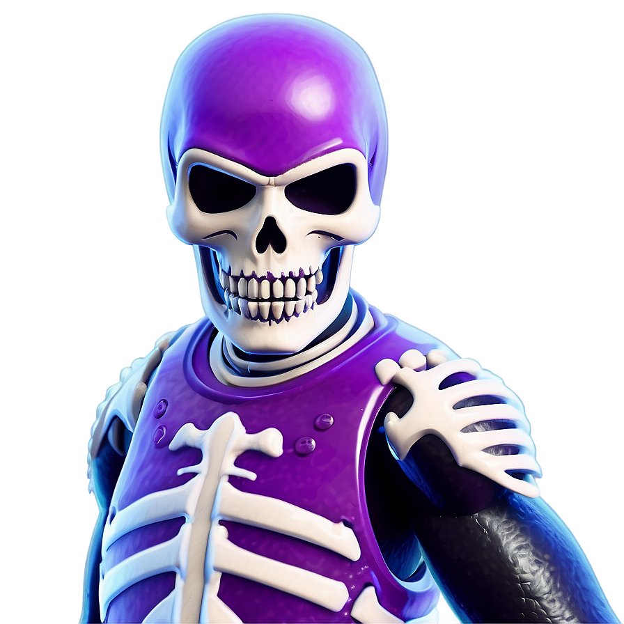 Purple Skull Trooper Battle Stance Png 06202024 PNG Image