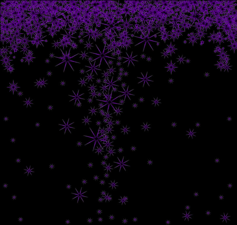 Purple Star Fractal Pattern PNG Image