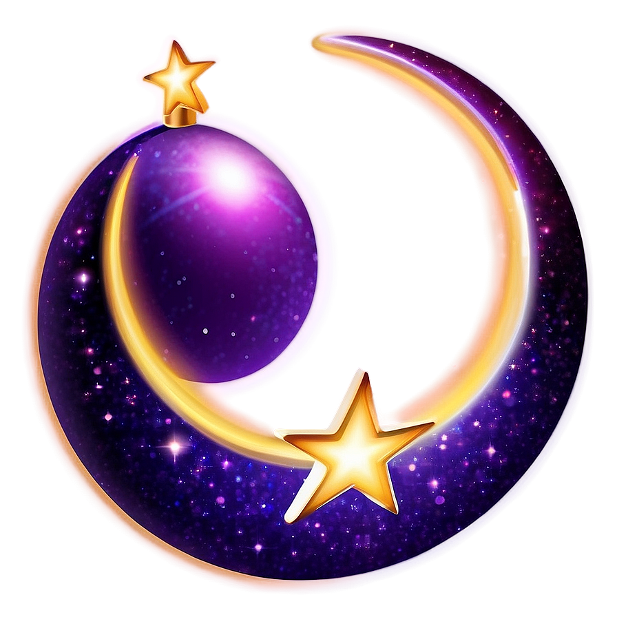 Purple Star Glow Png Ebl PNG Image