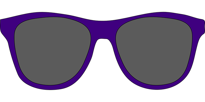 Purple Sunglasses Graphic PNG Image